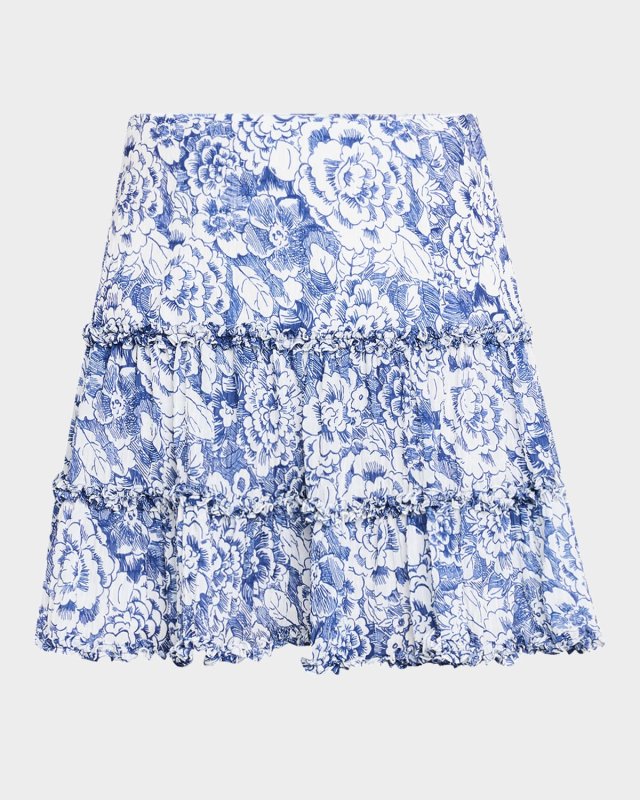 Thea Sketchbook Floral Mini Skirt